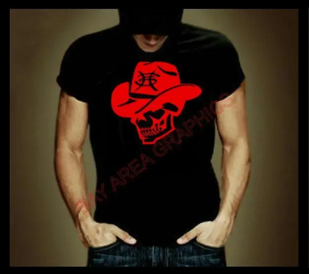 Футболка с изображением героев DEL тихо черепа Банбери из 100% хлопка черного и