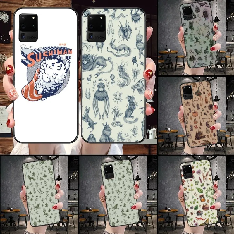 Чехол для телефона Takoyaki для Samsung Galaxy S6 S7 S8 S9 S10 S21 S22 Plus, сверхмягкий черный чехол для телефона (art.: 3920beadcbadb) - 3920beadcbadb