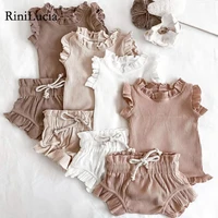 rinilucia 2pcs newborn baby girl clothes set summer soft cotton baby romperbloomer princess baby girls outfit infant clothing