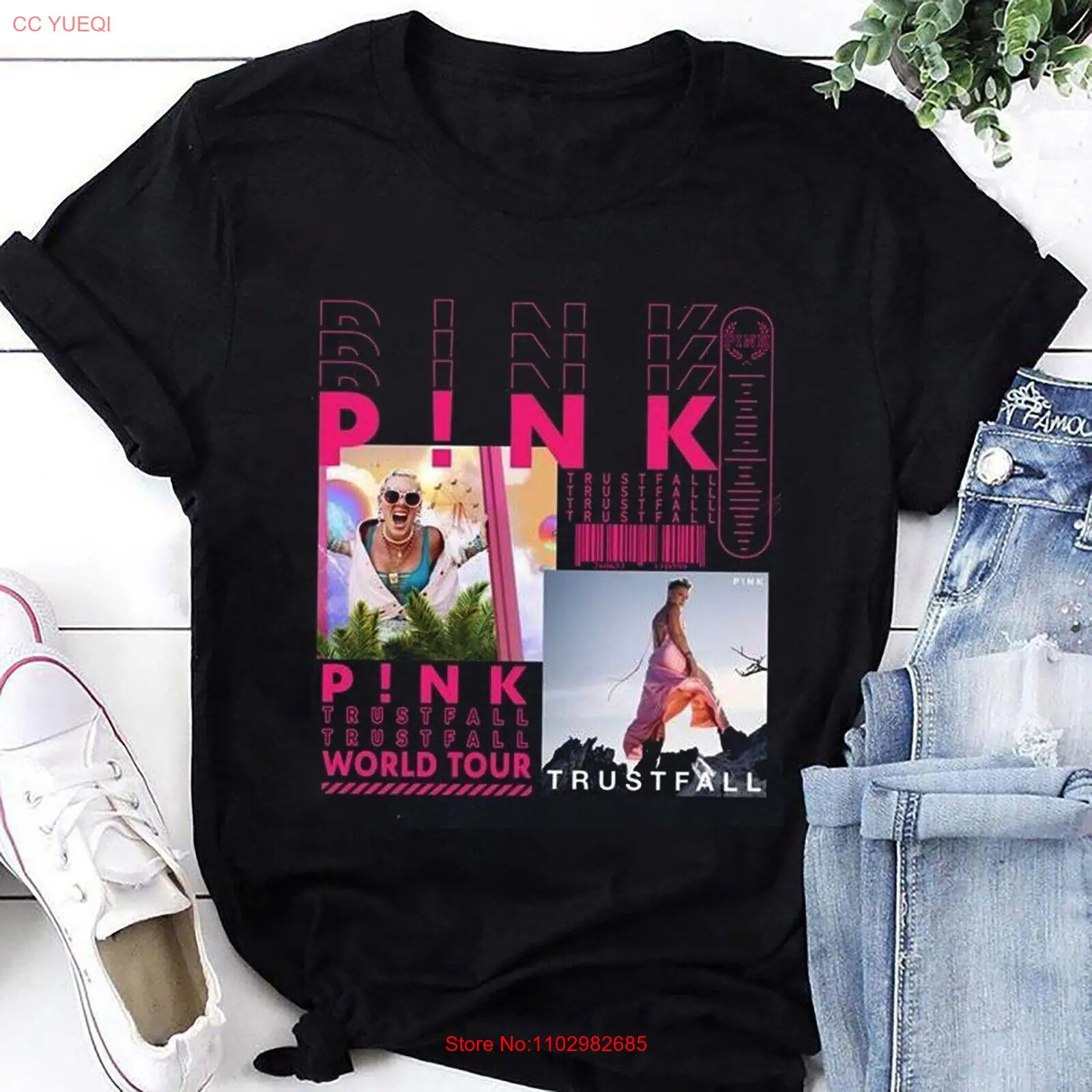 Розовая футболка Trustfall Tour 2023 розовая nk P!nk A
