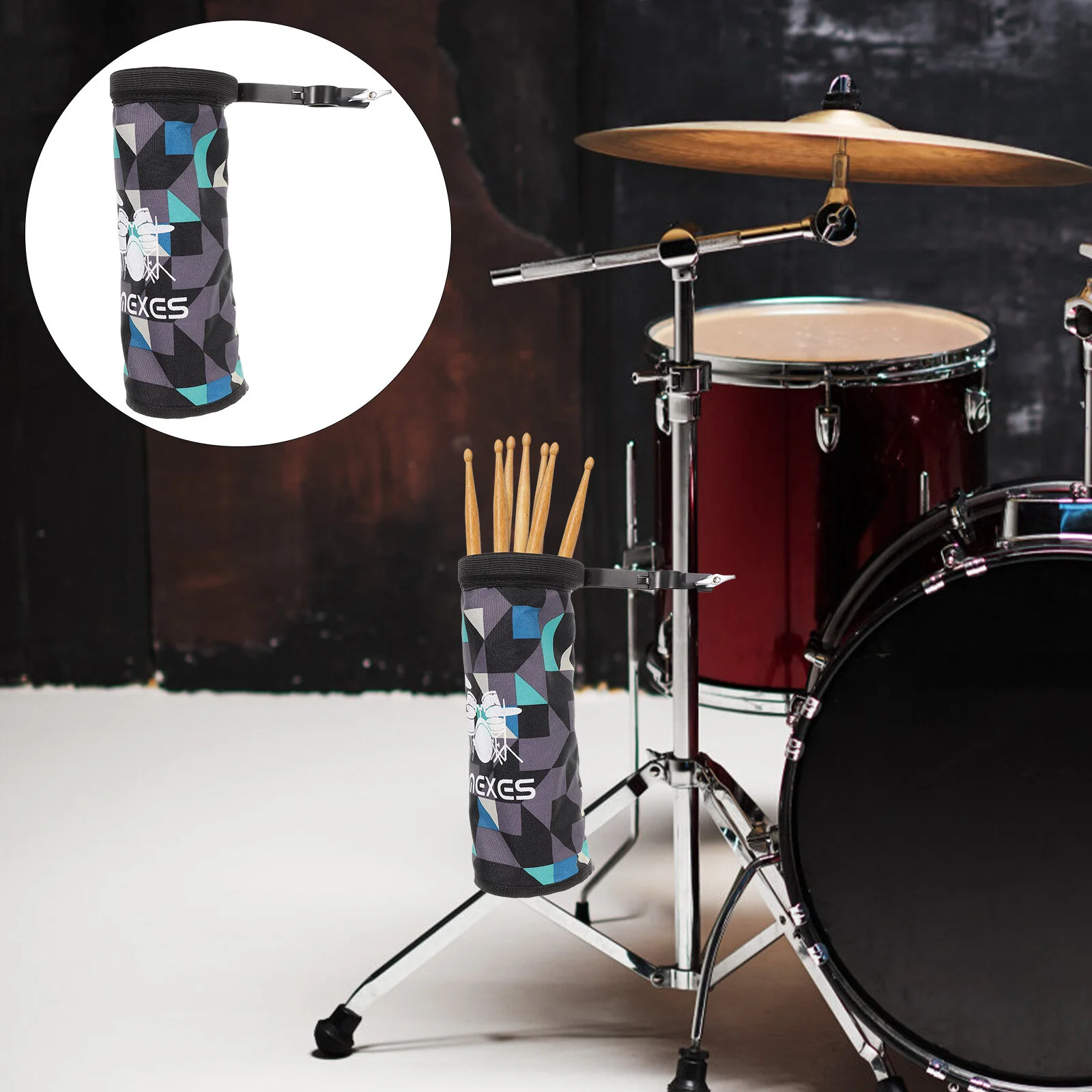 

Trumpet Stand Percussion Drum Sticks Storage Bracket Drumstick Case Carrying Bag Waterproof Fabric Carrier Mallet Holder