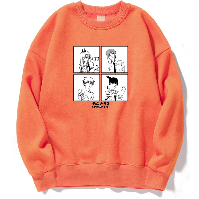 

Chainsaw Man Japanese Anime Manga Harajuku Sweatshirts Unisex Hoodie Hoodies Men Trapstar Crewneck Spring Autumn Pullover Jumper