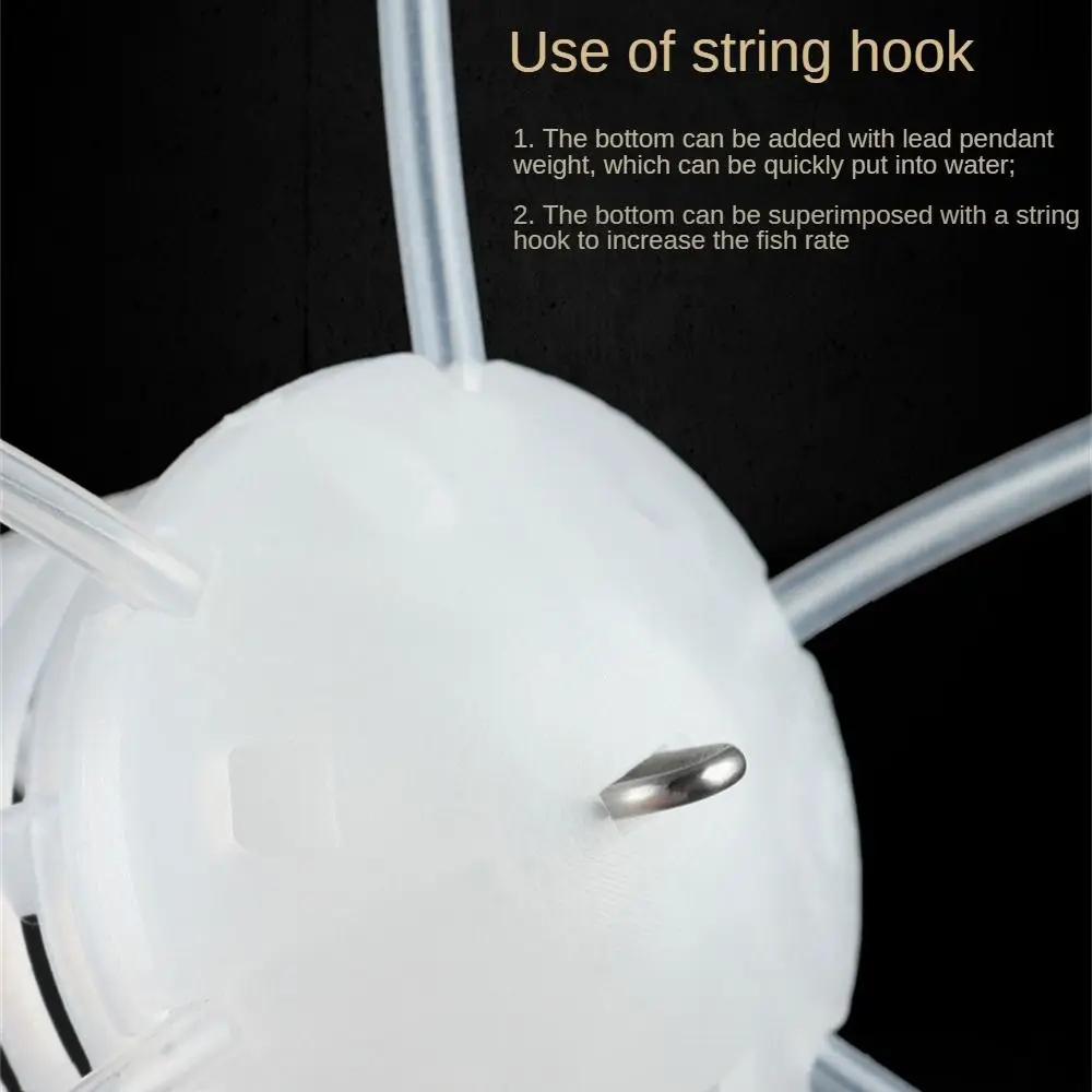 Маленький белый стержень Крючок сайры Осьминог Карп Рыболовные крючки снасти