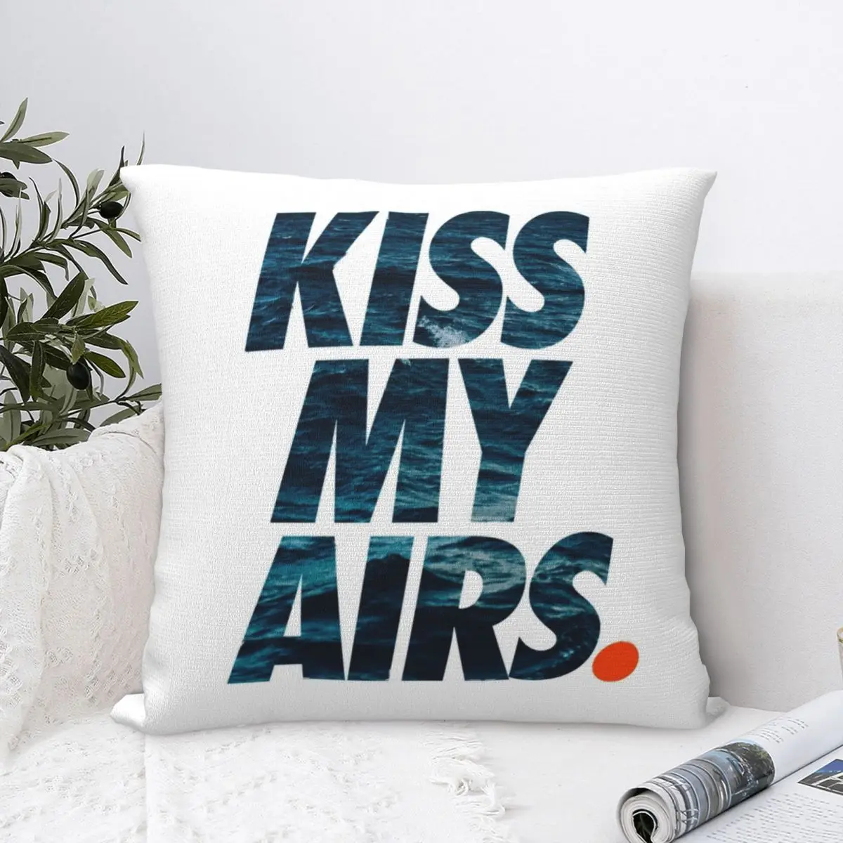 

KISS MY AIRS Pillowcase Pillow Case Cushion Cover Home Sofa Car Decorative Throw Pillow Printing Color Anime 45*45cm