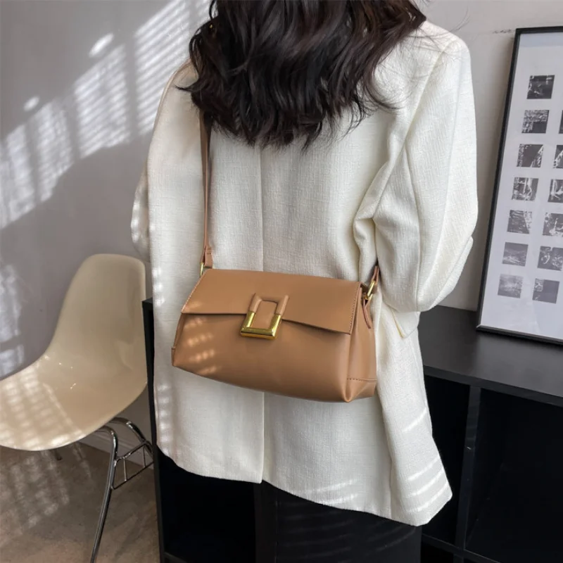Women's Fashion Retro Casual Crossbody Large Capacity Single Shoulder Bag Portable Luxury Small Square Handbag for женский Bolsa