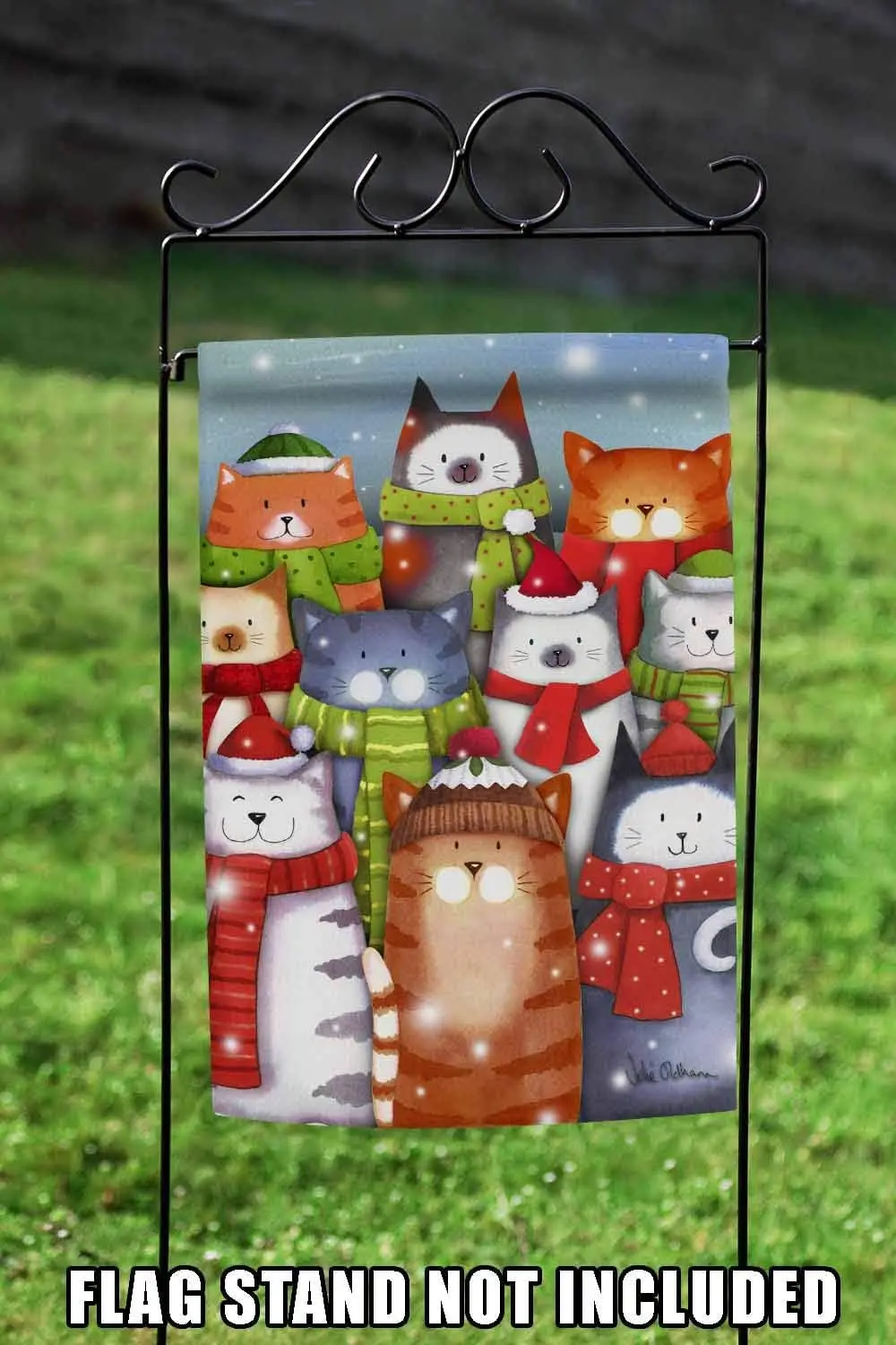 Двусторонний садовый флаг Тoland Кот Кароллин