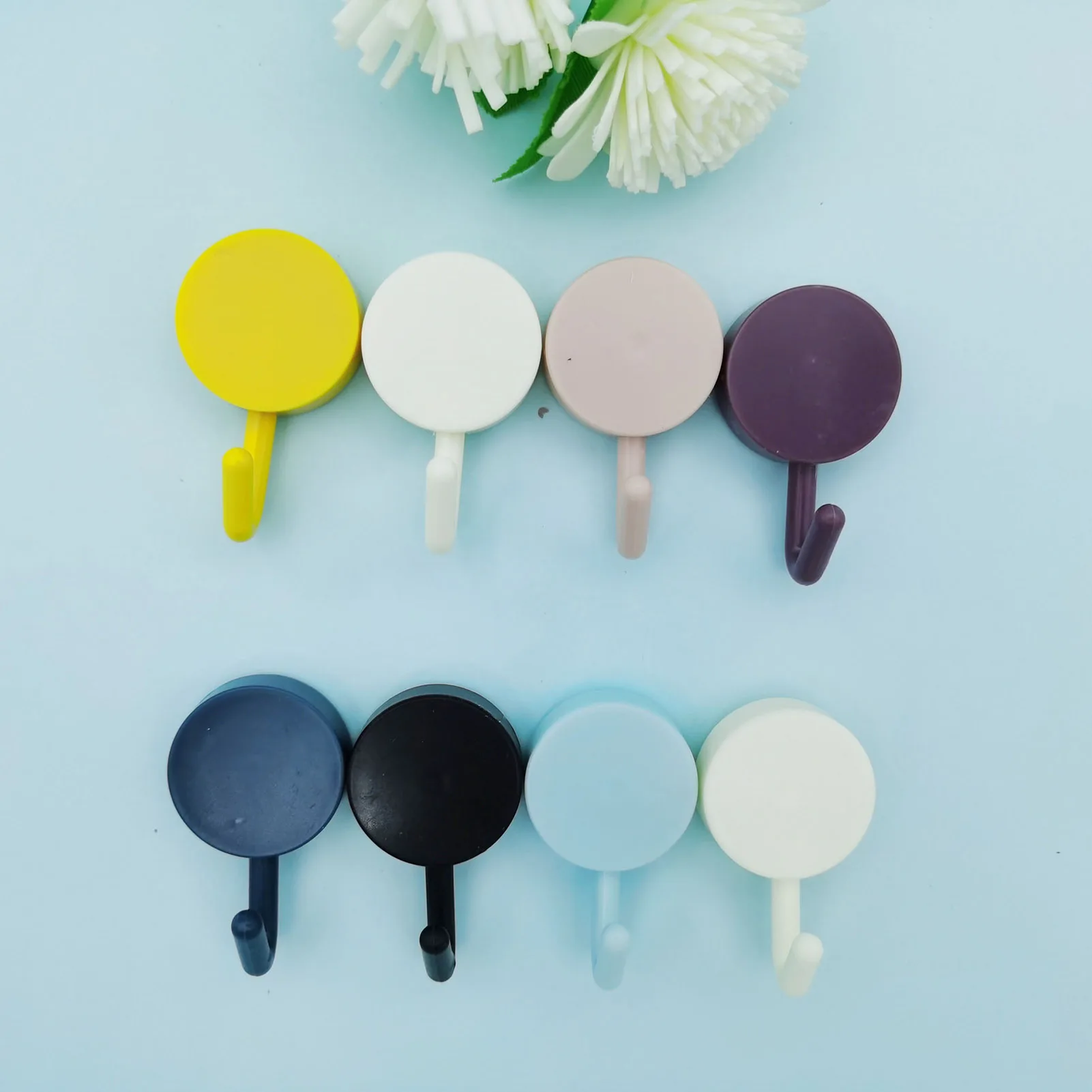 

10 шт. креативный самоклеящийся настенный крючок, круглые крючки для полотенец, пальто, настенные крючки для кухни, ванной, спальни, входной двери