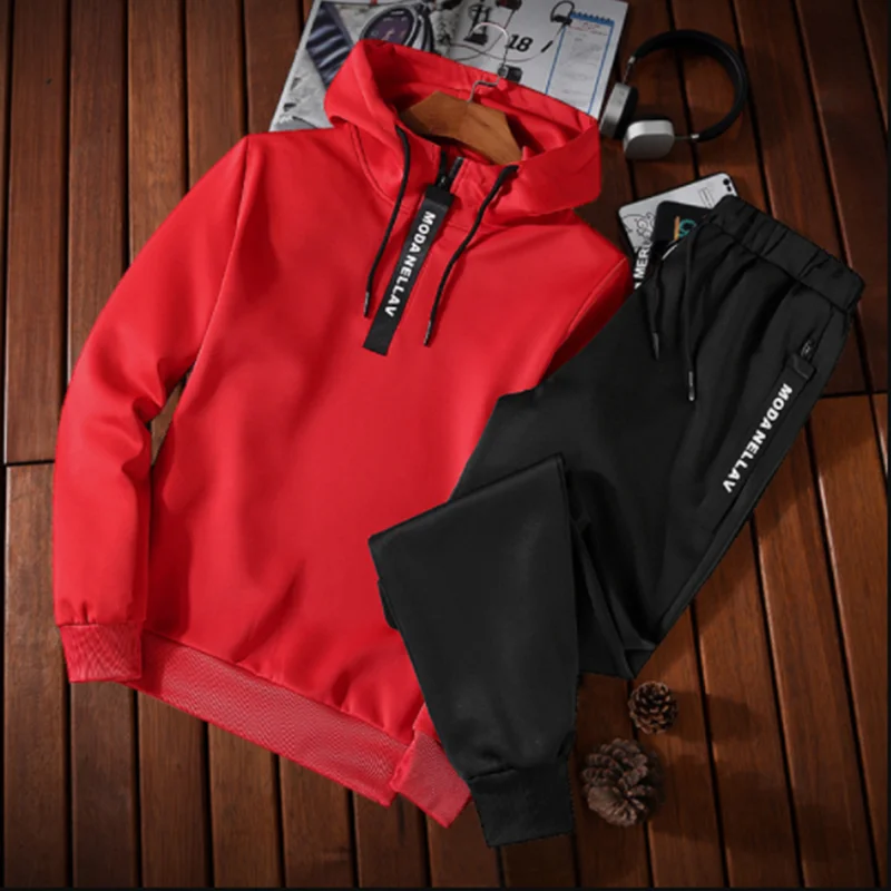 

Gorgeous Four Seasons Men Clothing Hoodie Handsome Leisure Sports Fashion Hoodie Suit Simple Men Clothing In Europe and America