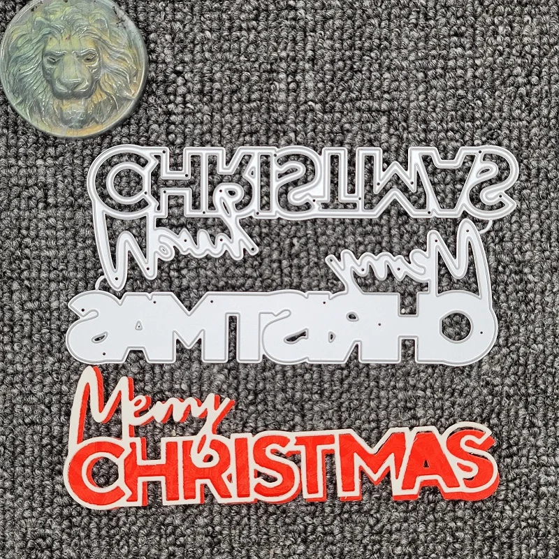 

Scrapbook Merry Christmas Embossing Papercutting Greeting Card Metal Cutting Die Manual Cutting Album Cover Material DIY