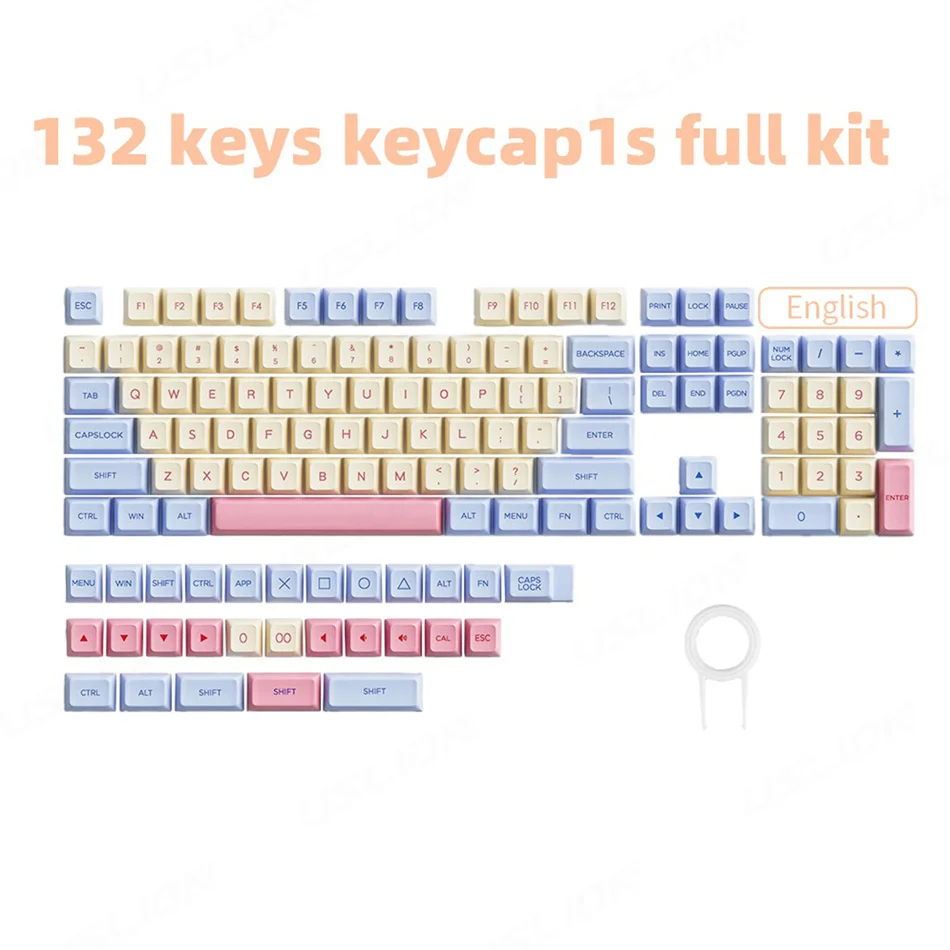 USLION XDA Profile 132 Keys Korean English Keycaps PBT Dye Sublimation For MX Switch Fit 61/64/68/87/96/104/108 Keyboard KeyCaps images - 6