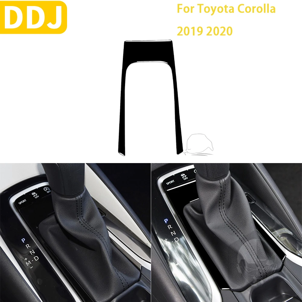

For Toyota Corolla 2019 2020 Accessories Car Plastic Black Interior Inner Frame Gears Trim Sticker Decoration Modification
