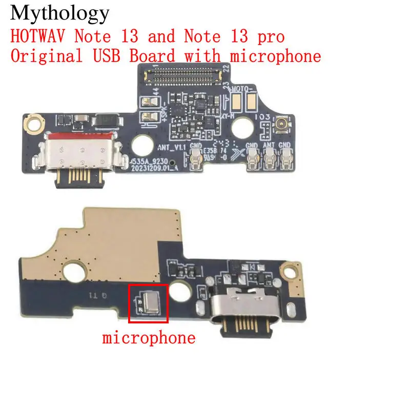 Фото Для HOTWAV Note 13 Pro, оригинальная USB-плата, микрофон, зарядное устройство, разъем для док-станции, аксессуары для мобильных телефонов №1