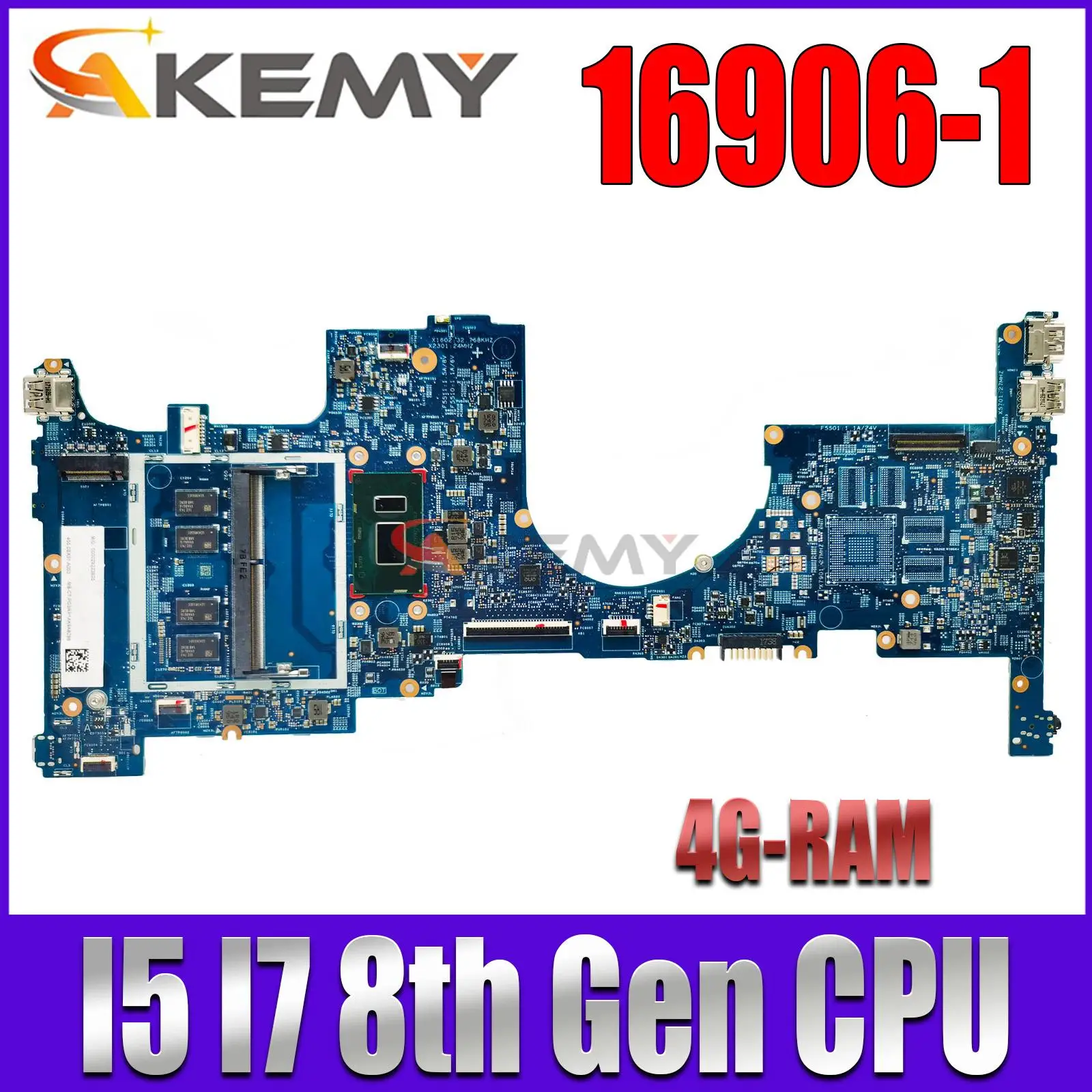 

16906-1 Материнская плата для ноутбука HP Envy X360 15M-BQ I5-8th GenU I7-8550U CPU 4 Гб RAM 934999-601 448.0BX11.0011 448.0BX12.0011