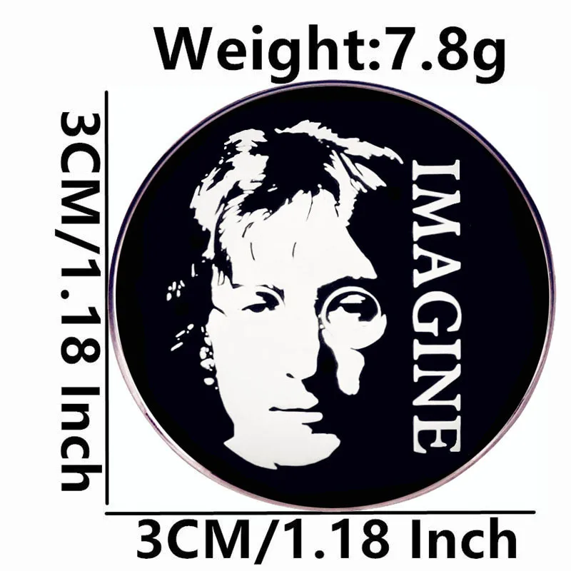 Эмалированные булавки Lennon Imagine английская певица значок на лацкане брошь