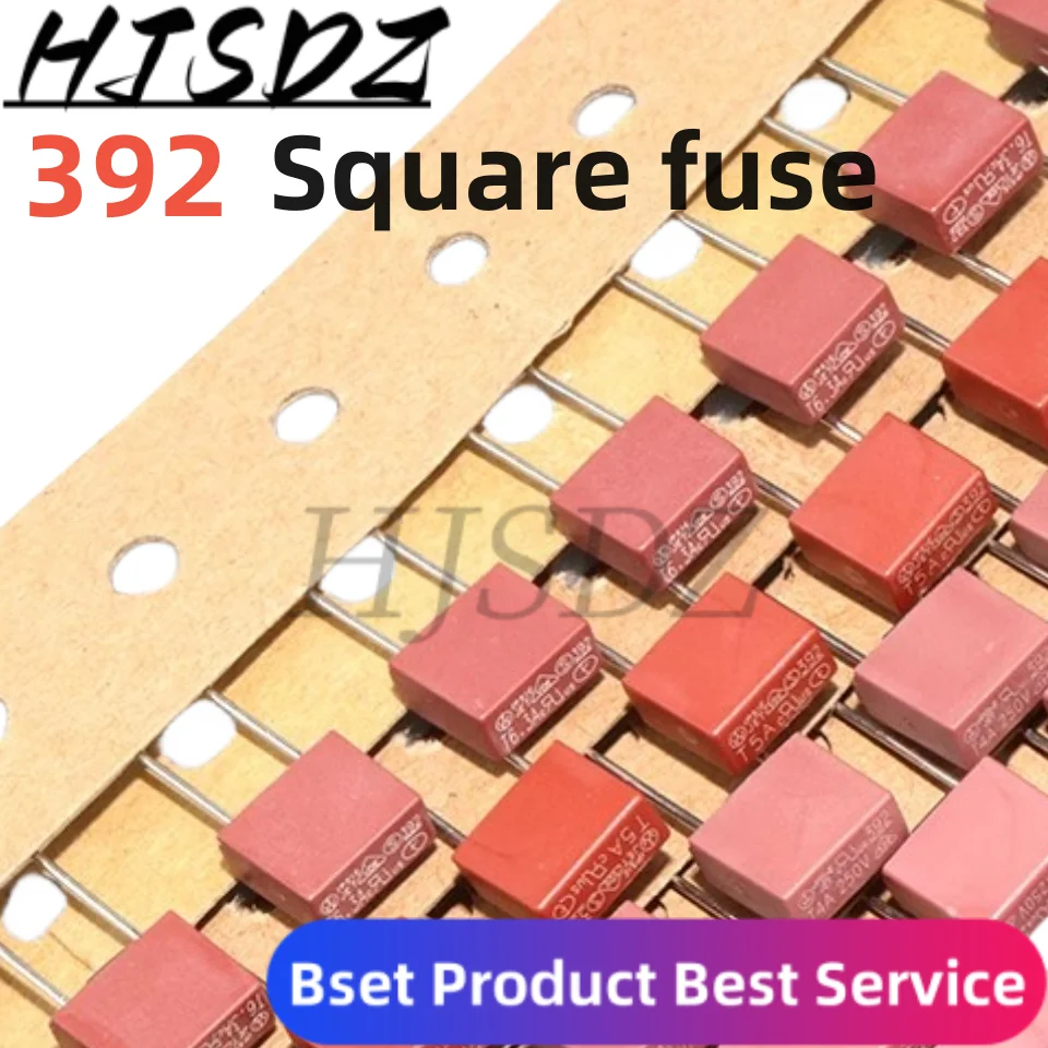 10 шт. плавкий предохранитель 2A 1A 3.15A 4A 5A 6.3A 250V 392 квадратный пластиковый T2A плата