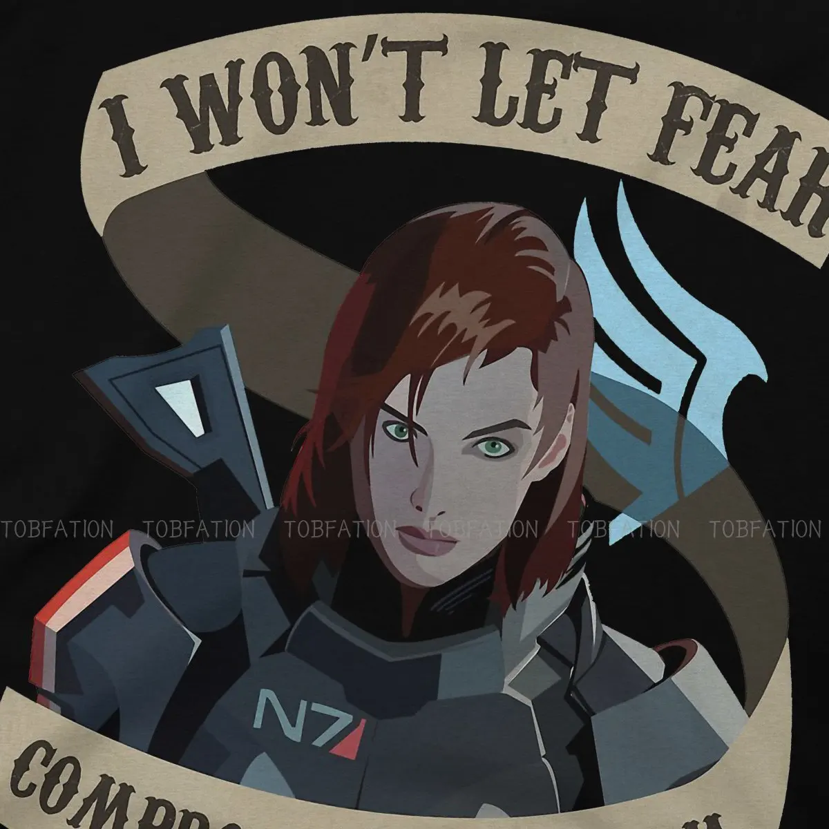 Фото Футболка Paragon Shepard Mass Effect Game, альтернативная футболка в стиле панк, мужские футболки из чистого хлопка, топы №4