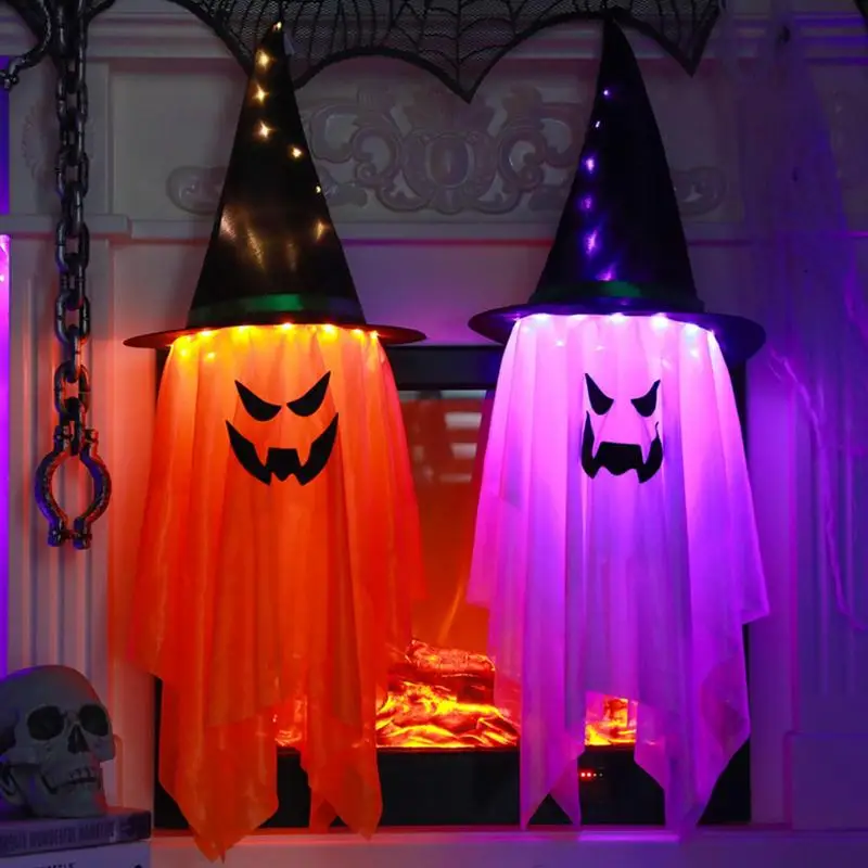 

Фонари, головные уборы, креативные фонари для Хэллоуина, головной убор ведьмы, светящийся привидение на Хэллоуин с ведьмой, головной убор для Хэллоуина, искусственные украшения