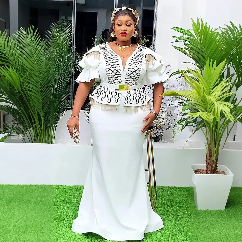 Африканские свадебные платья больших размеров для женщин элегантное осеннее