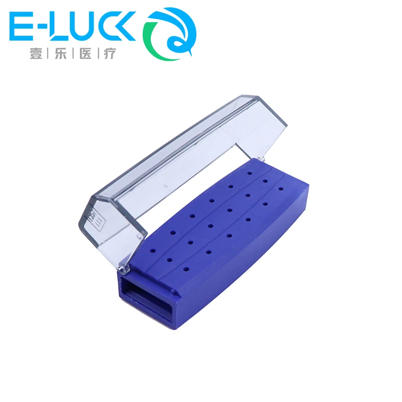 

18 Holes Dental Bur Box Plastic Disinfection Carbide Burs Block Drills Case Holder Box Sterilizer Autoclave Dentistry Tools