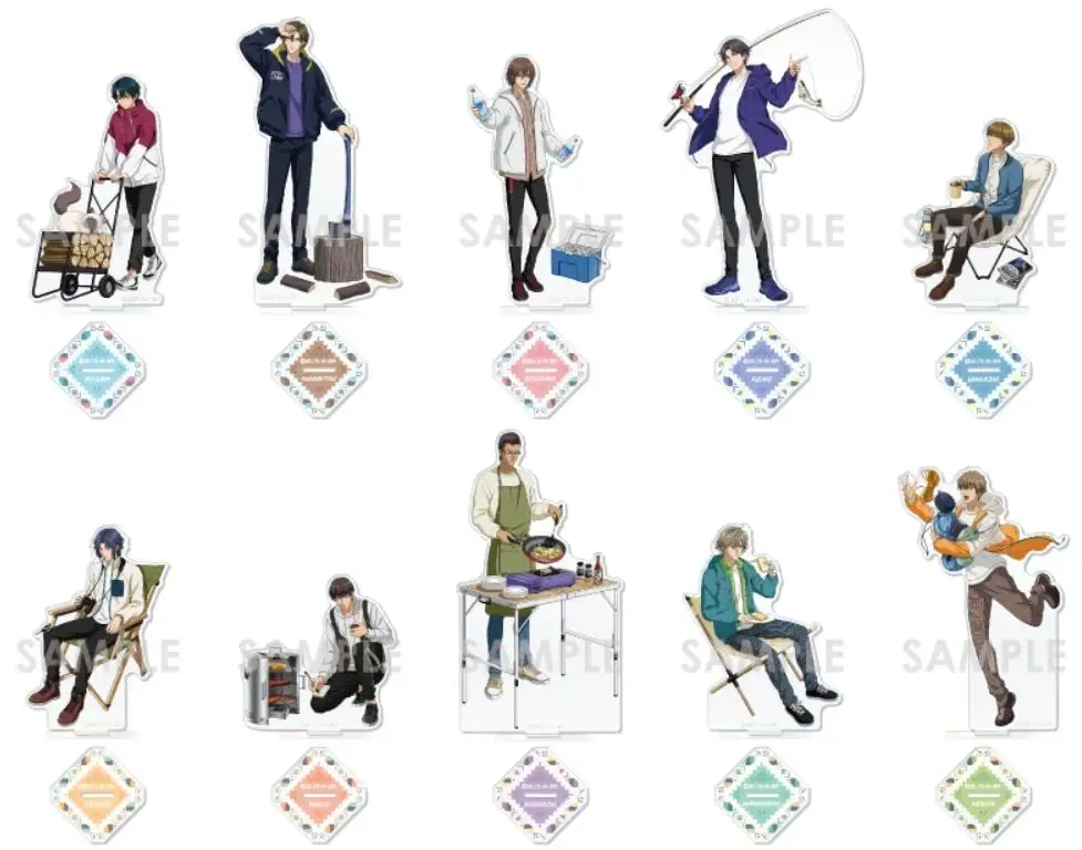 

Anime New prince of tennis Ryoma Echizen Atobe Keigo Camping Ver. Acrylic Figure Stand Figure 1719 Kids Collection Toy