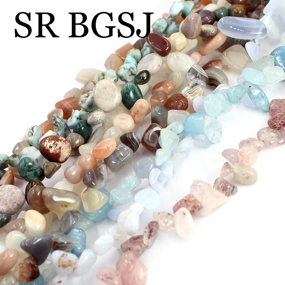 

9-12mm Side Drilled Irregular Natural Gems Stone Jewelry Making DIY Chips Beads Strand 15"
