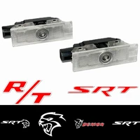 2PCS LED Car Door Logo Light Projector For Dodge Challenger SRT Demon Scat Pack Charger Emblem Ghost Shadow Welcome Light