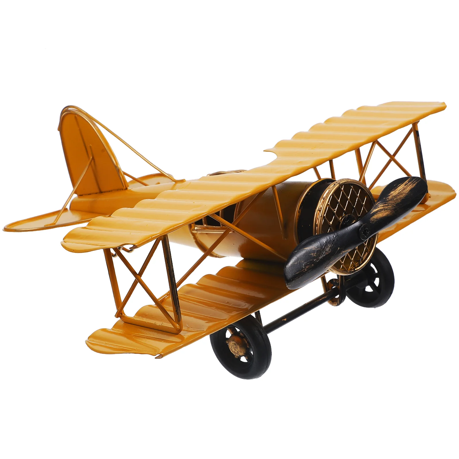 

Airplane Model Ornament Metal Craft Adornment Miniature Vintage Decor Planes Retro Aeroplane