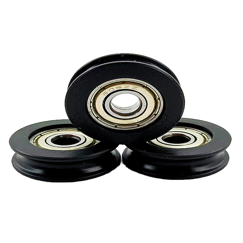 

High Quality U Groove Nylon Rubber Injection Pulley Doors And Windows Rail Ball Bearing Flexible Ball Bearings Wheels Roller