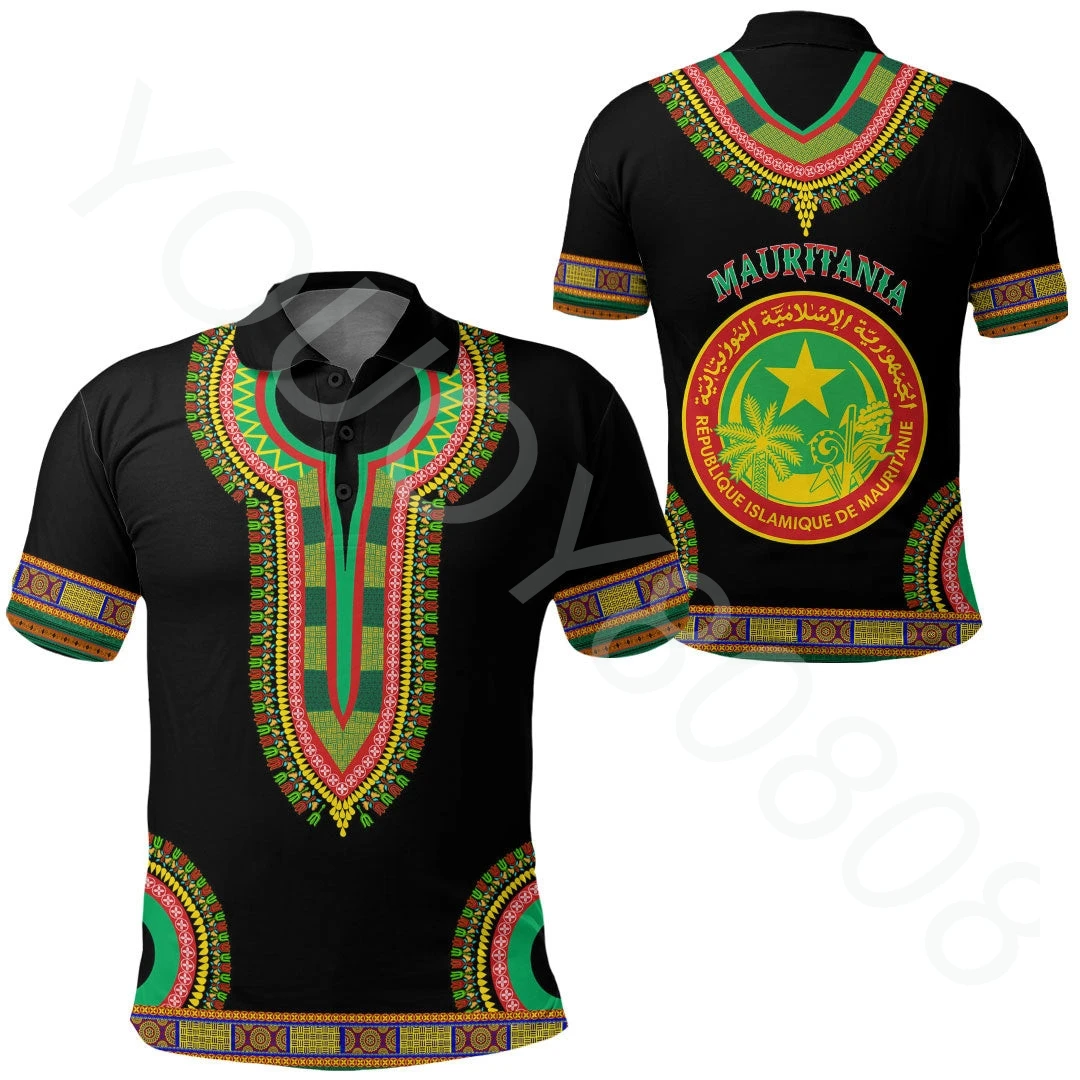 

Летняя африканская одежда-Мавритания Дашики, рубашка-поло с принтом, мужская и женская рубашка-поло, Повседневная Спортивная ветровка