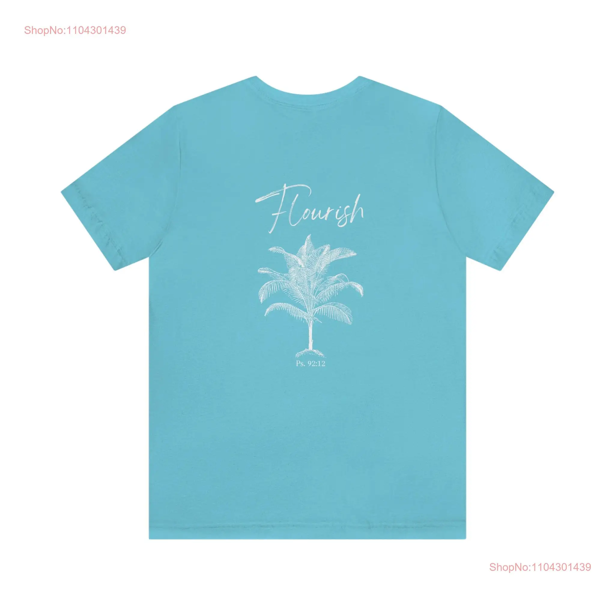 Футболка с цветочным рисунком Christian Apparel Palm Tree Psalm 92 12-дюймовый трикотаж длинными