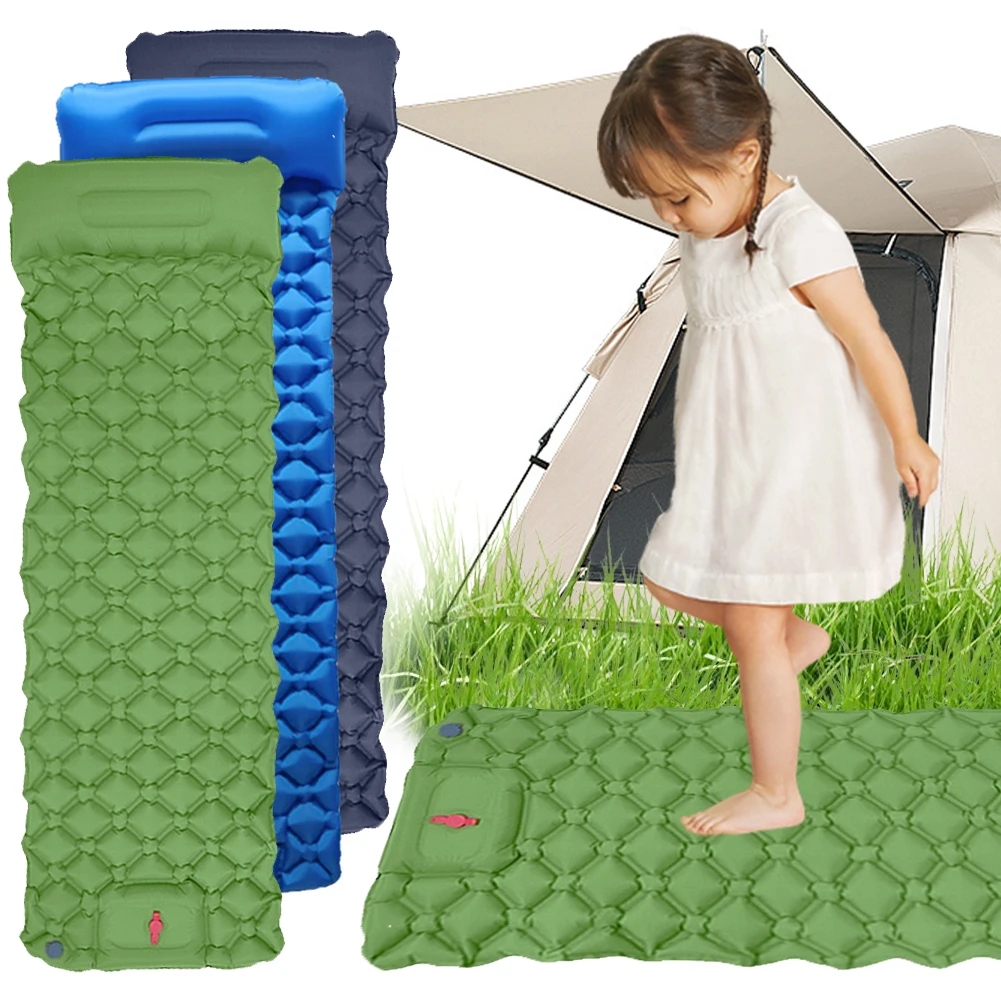 Сверхлегкий Надувной Дорожный Матрас Со Встроенным Насосом Для Походов И