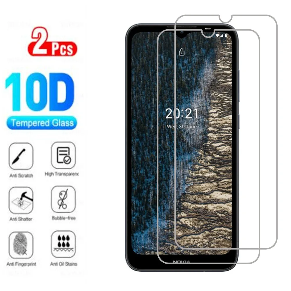 

2Pcs Original 9H HD Protective Tempered Glass For Nokia C20 C10 G300 6.52" TA-1339 Phone Screen Protector Protection Cover Film