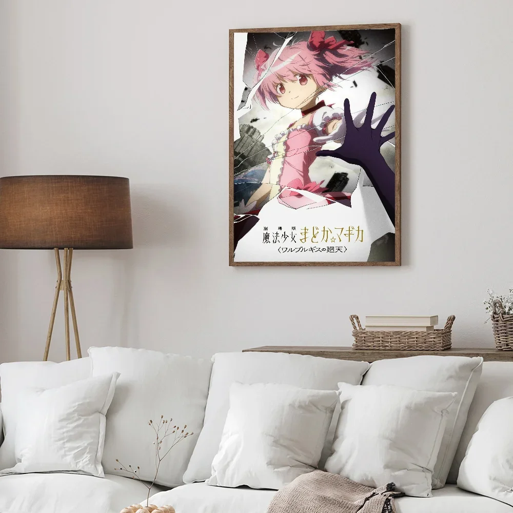 Puella Magi Madoka Magica Плакат Настенная Художественная Наклейка HD Качество Ретро
