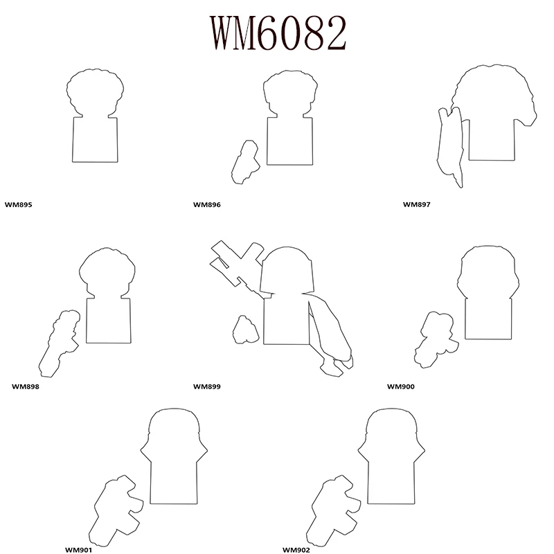 

WM6082 Film and television series science fiction anime characters Space Corps flying soldier building blocks children's toys