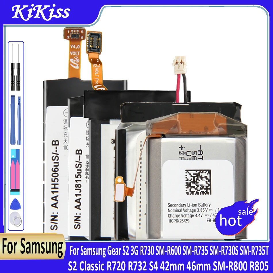 Аккумуляторная батарея для часов Samsung Gear S2 3G R730 SM-R600 SM-R735 SM-R730S S2 Classic R720 R732 S4 42 мм 46 мм SM-R735T R805
