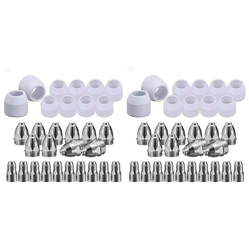 

60 шт., комплект расходных материалов для плазменной резки P80, плазменная насадка, электрод, фонарь для плазменной резки 1,5 мм