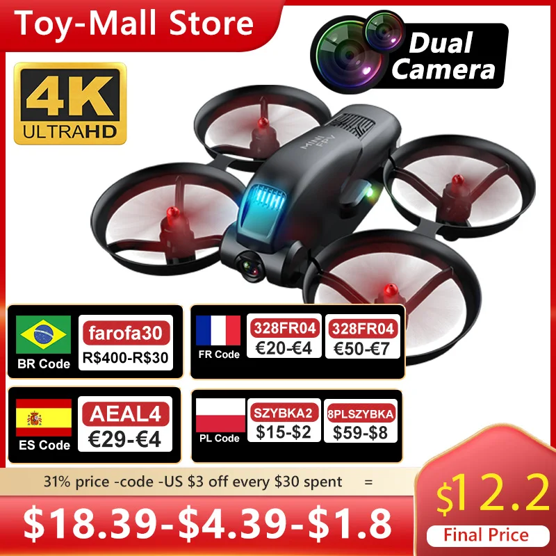 Квадрокоптер KF615 с двойной камерой 4K HD, Wi-Fi 2,4 ГГц - изображение