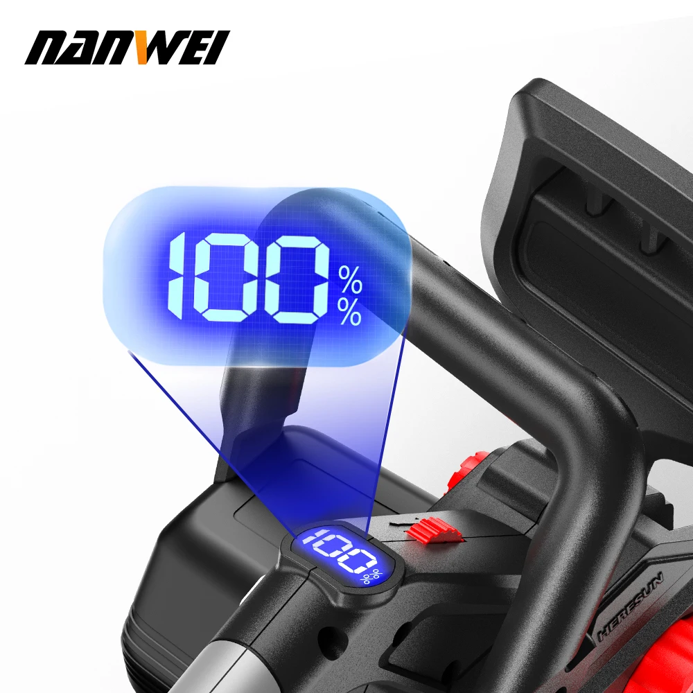 Brushless Industrial Grade Electric Chain Saw DIY Home Tree Trimming Tools 12 inch Felling Chainsaw