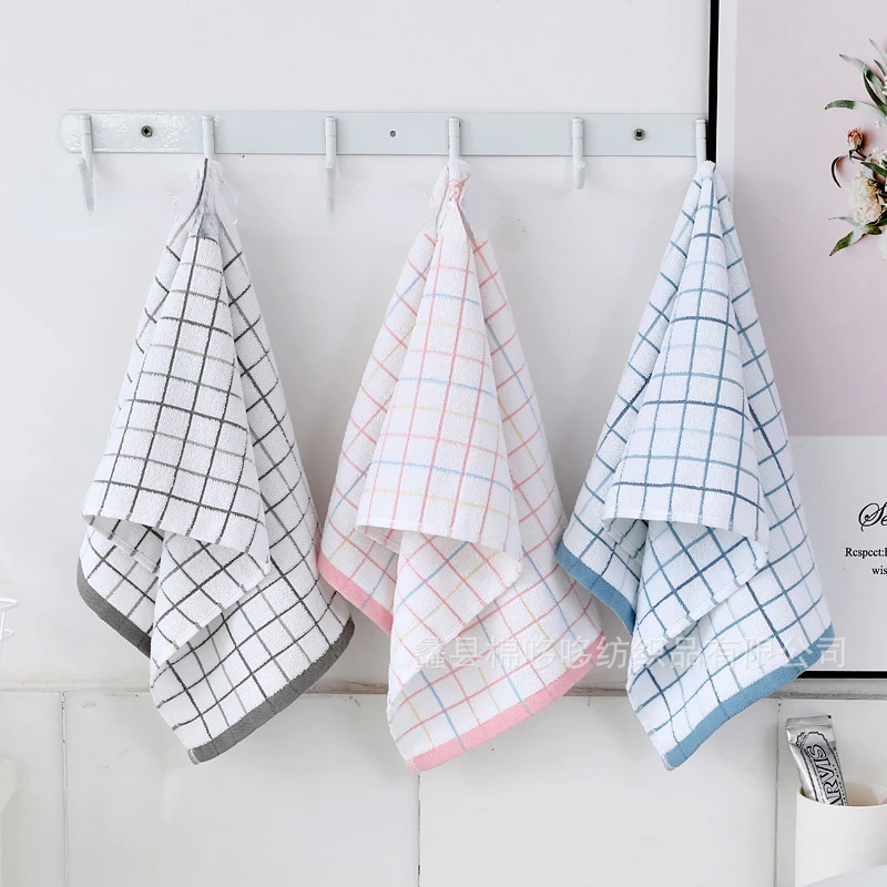 

Маленькое клетчатое полотенце Siro из чистого хлопка, мягкое Впитывающее тонкое дышащее клетчатое полотенце, высокого качества