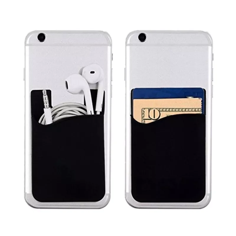 

8.6x5.6cm Adhesive Cellphone Back Cover Sticker Card Pocket Mobile Phone Back Cards Wallet Case Bank Credit ID Card Holder Pouch