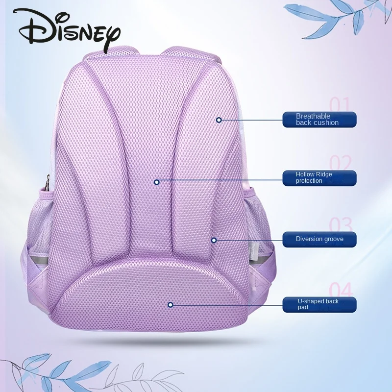 Disney's New School Girls' Backpack Fashion High Quality Large Capacity Student Backpack Cartoon Lightweight Women's Backpack