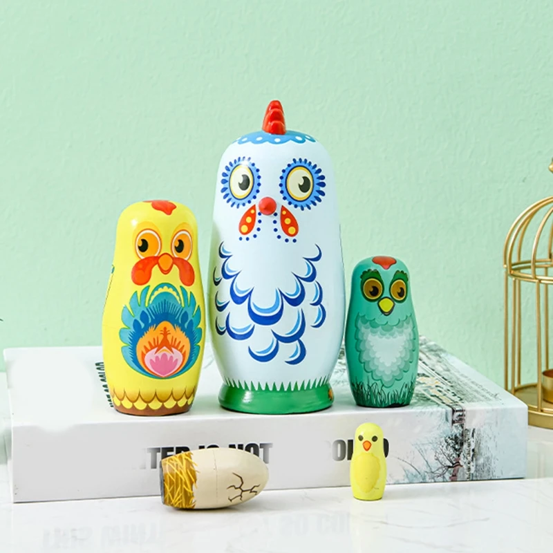 

Children Interactive Supplies Educational Set Toys for Over 1 Year Old Kids Matryoshka Chicken Improve Intelligence Toys