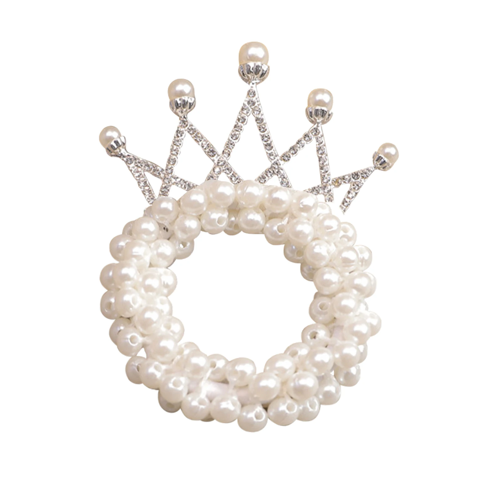

Детские резинки для волос в виде короны с жемчужинами