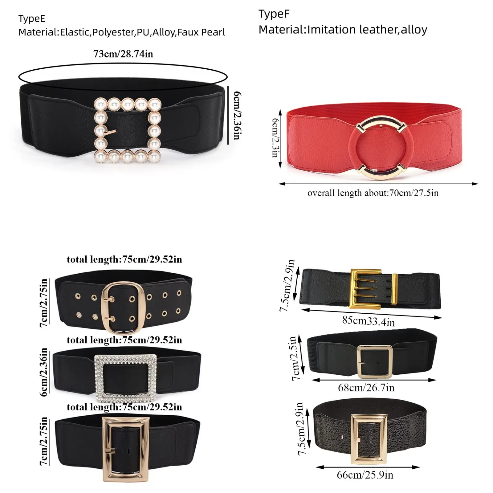 2022 Модный Эластичный женский пояс с золотой пряжкой широкий для платья пальто