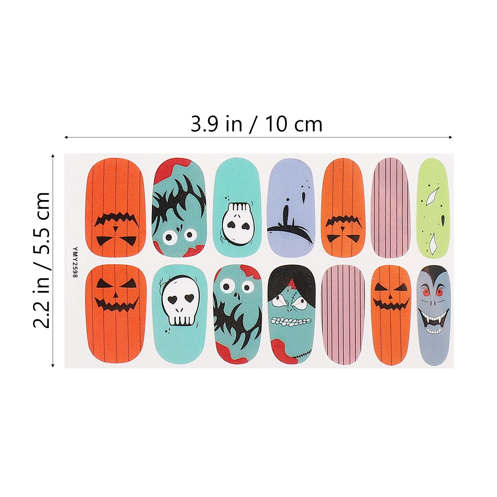 112 шт. наклейки для ногтей на Хэллоуин маникюрные женщин полная паста европейские