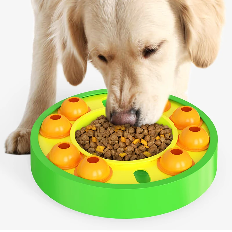 Funny Puzzle Interactive Dog Toys IQ Improve Training Treasure Hunt Develop Attention Slow Food Leakage Tray Pet Supplies |