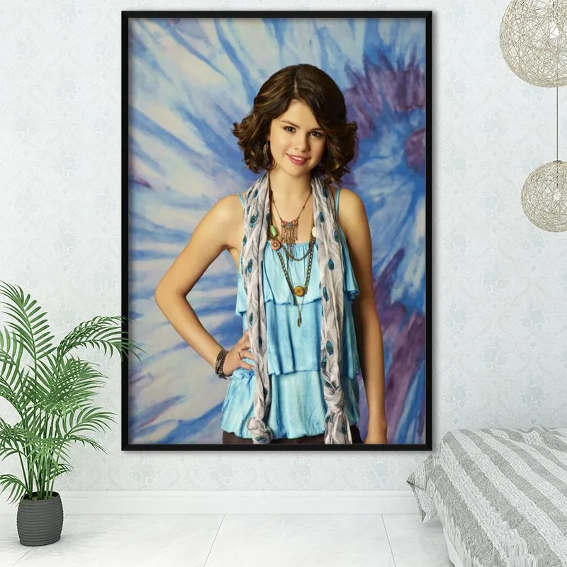 Холщовый постер Селена Гомез Настенный декор для гостиной |