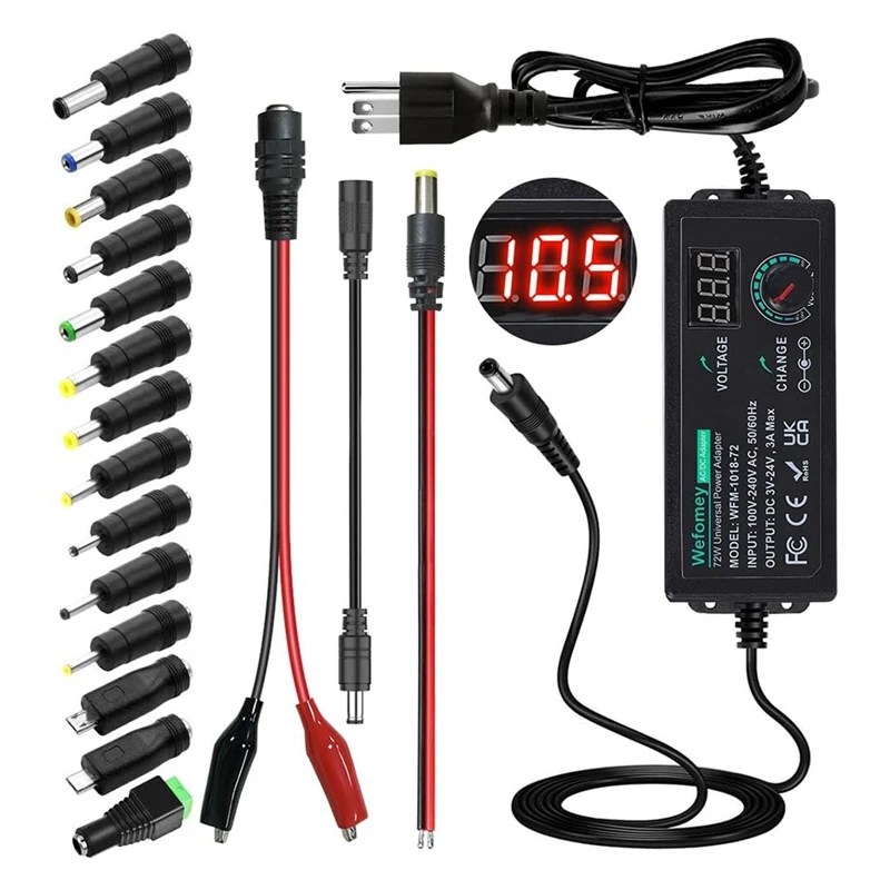 Универсальный источник питания 3-24 В 3 А 72 Вт регулируемый переменный ток