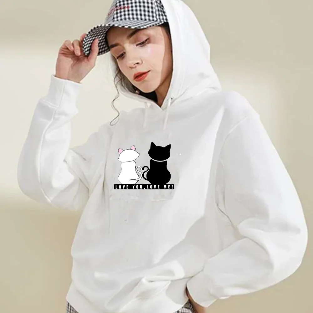 

NO 24 Streetwear Hoodies Women Sweatshirt Autumn Long Sleeve Harajuku Hoodie Cute Cat Print Sweatshirt Women sudadera mujer