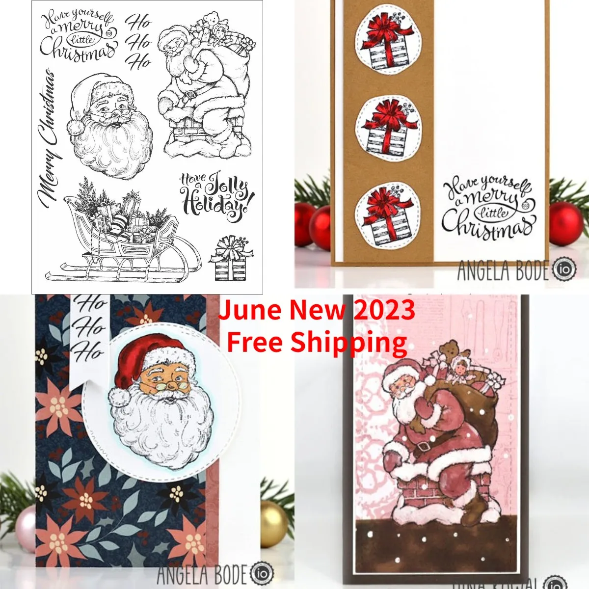 

Christmas Santa Claus Gift Carriage 2023 New Stamps For Diy Scrapbooking Crafts Maker Photo Album Template Handmade Decoration